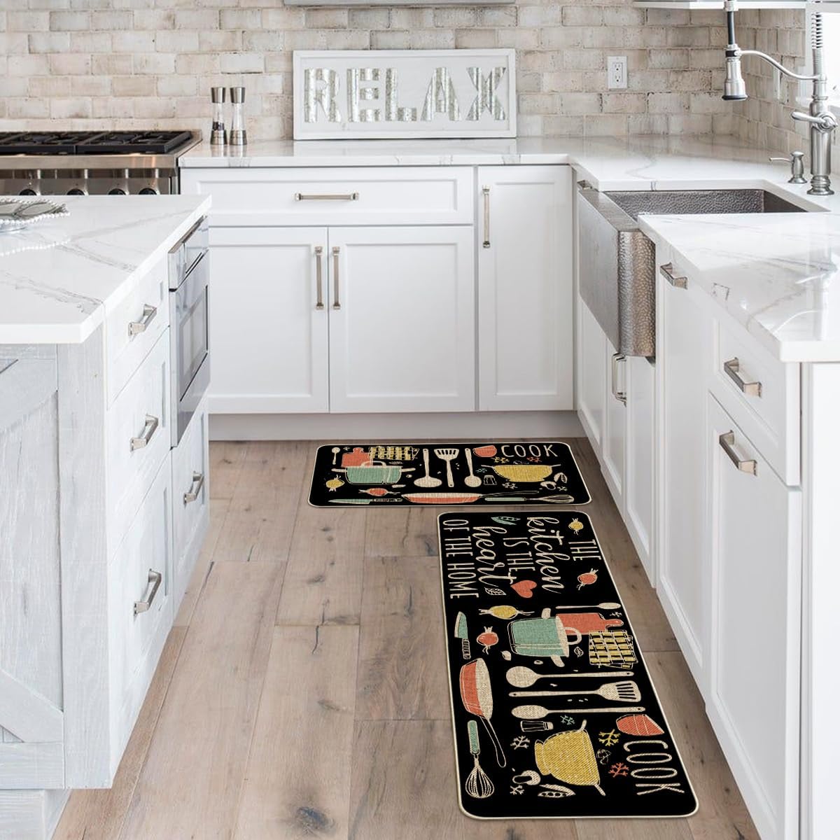 Artoid Mode The Kitchen is The Heart of The Home Kitchen Mats Set of 2