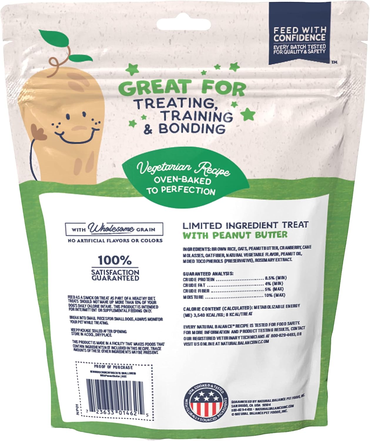 Natural Balance Limited Ingredient Rewards Crunchy Biscuits, Bite-Size Grain-Free Dog Treats for Small-Breed Dogs, Made with Real Venison, 8 Ounce (Pack of 1)