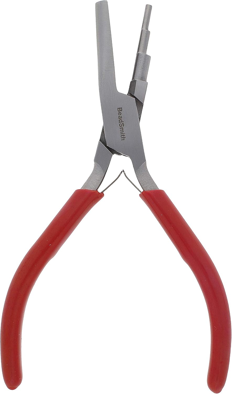 The Beadsmith 3-Step Round/Concave (Hollow) Pliers – Creates 3-4-5mm Loops – Wire Looping and Wire Bending Plier – 6 inches – Steel Head &