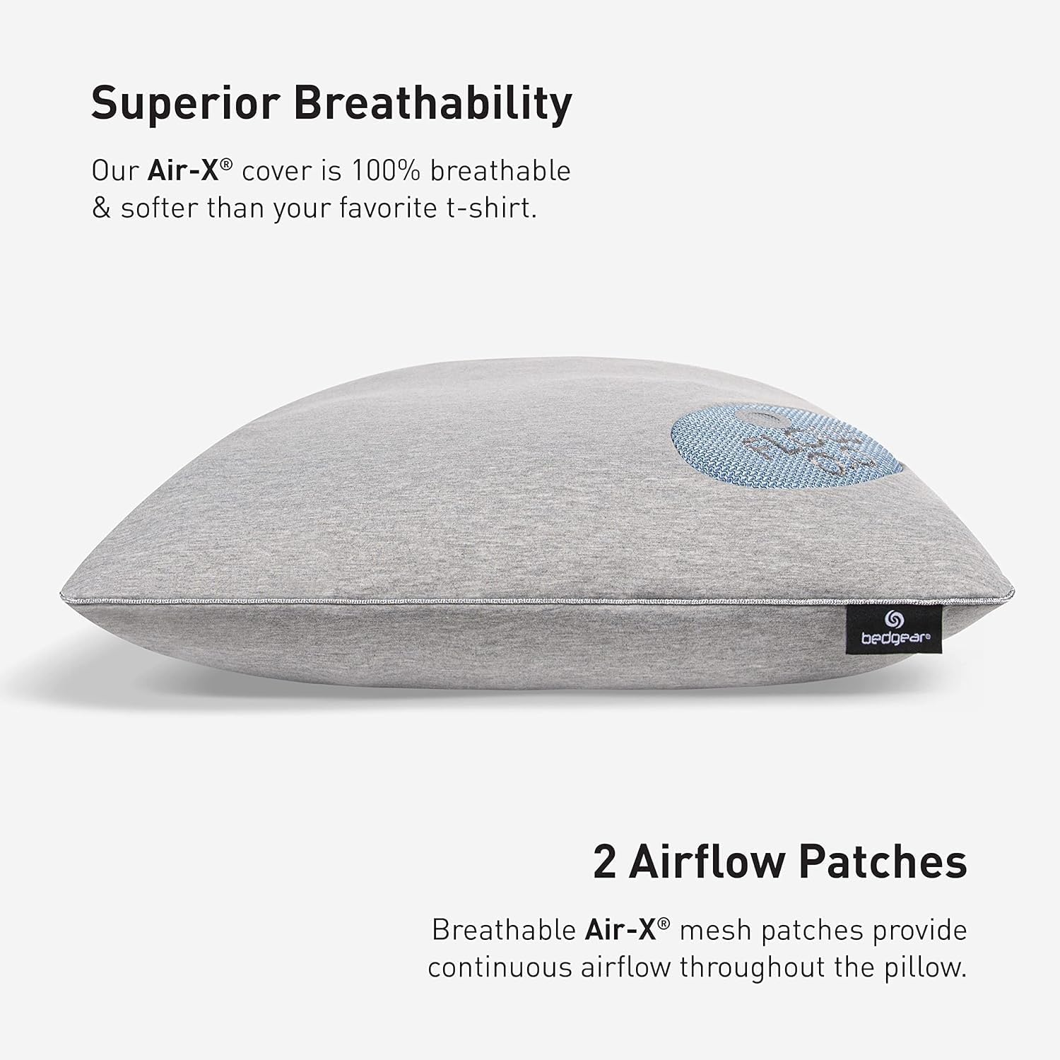 Bedgear Flow Performance Pillow, 2.0 Soft Cooling Pillow for Back
