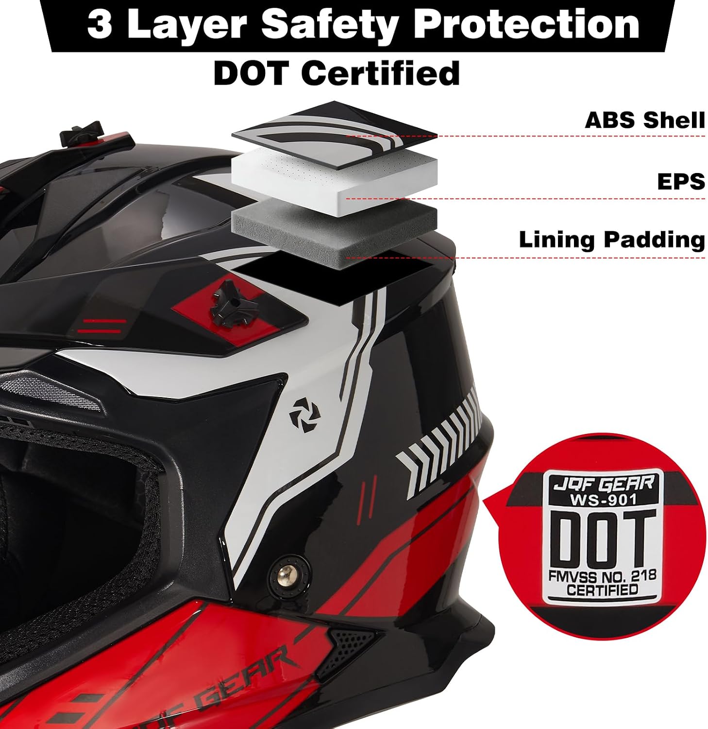 Adult Dirt Bike Helmet DOT Approved,WS901 Full Face Motocross Set | Includes Goggles Gloves,adjustable visor and washable liner for UTV MX Dirtbike ATV OffRoad