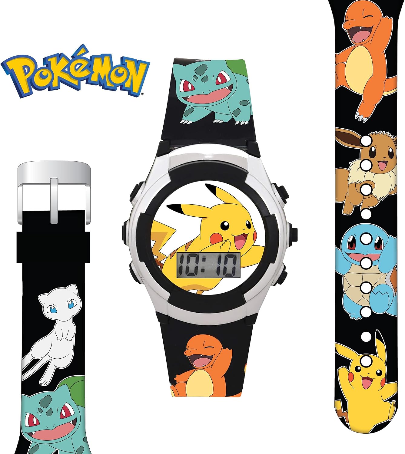 Accutime Kids Pokemon Digital LCD Quartz Watch for Boys, Girls, and Adults All Ages