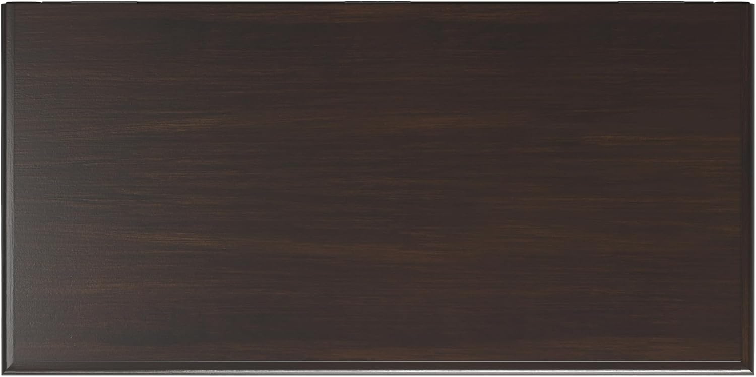 SIMPLIHOME Harvey 47" Wide Solid Mango Wood Bench in Natural | Traditional entryway bench in dark chestnut brown with a lift-up lid and 3 hidden compartments; shoe or hallway bench.