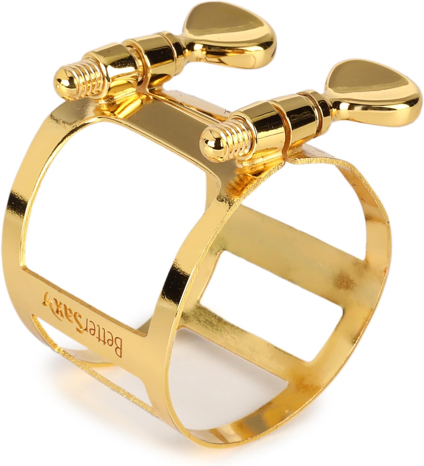 BetterSax Burnin’ Tenor Saxophone Ligature – 24k Gold-Plated Brass