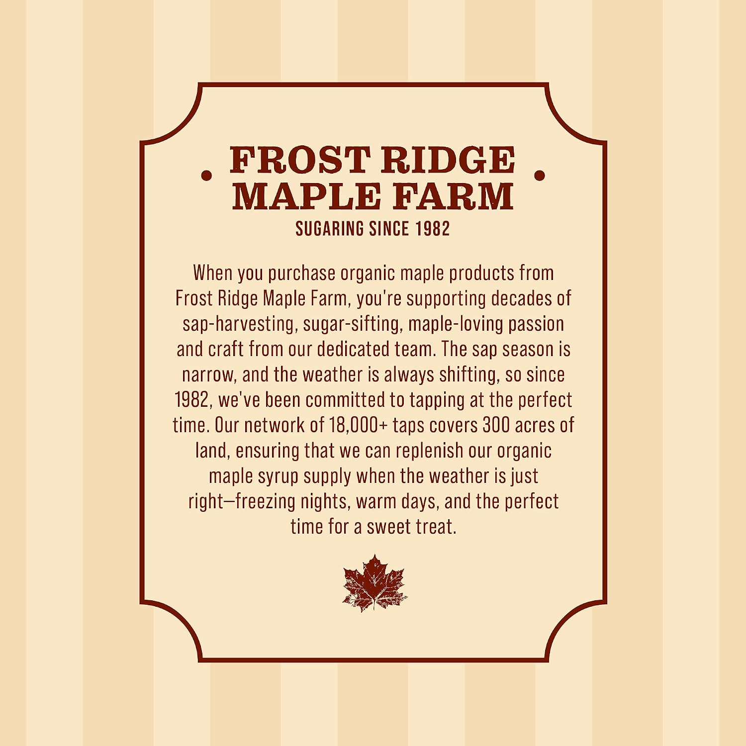 Frost Ridge Maple Farm, Organic Maple Syrup, Grade A, Quart (32 FL OZ), Medium Amber Rich