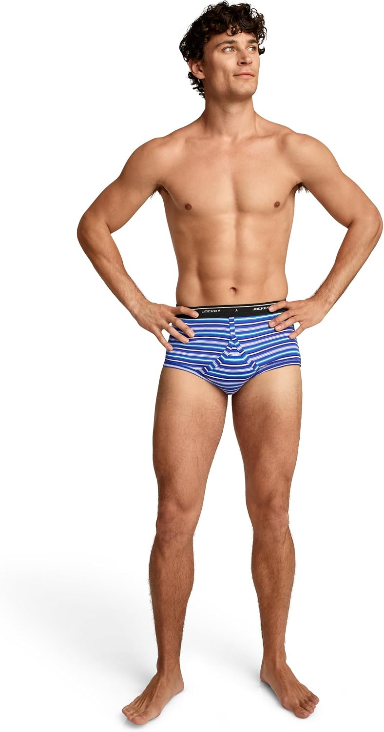Jockey Classic Full Rise Brief- 3 Pack - 100% Cotton Underwear for Men