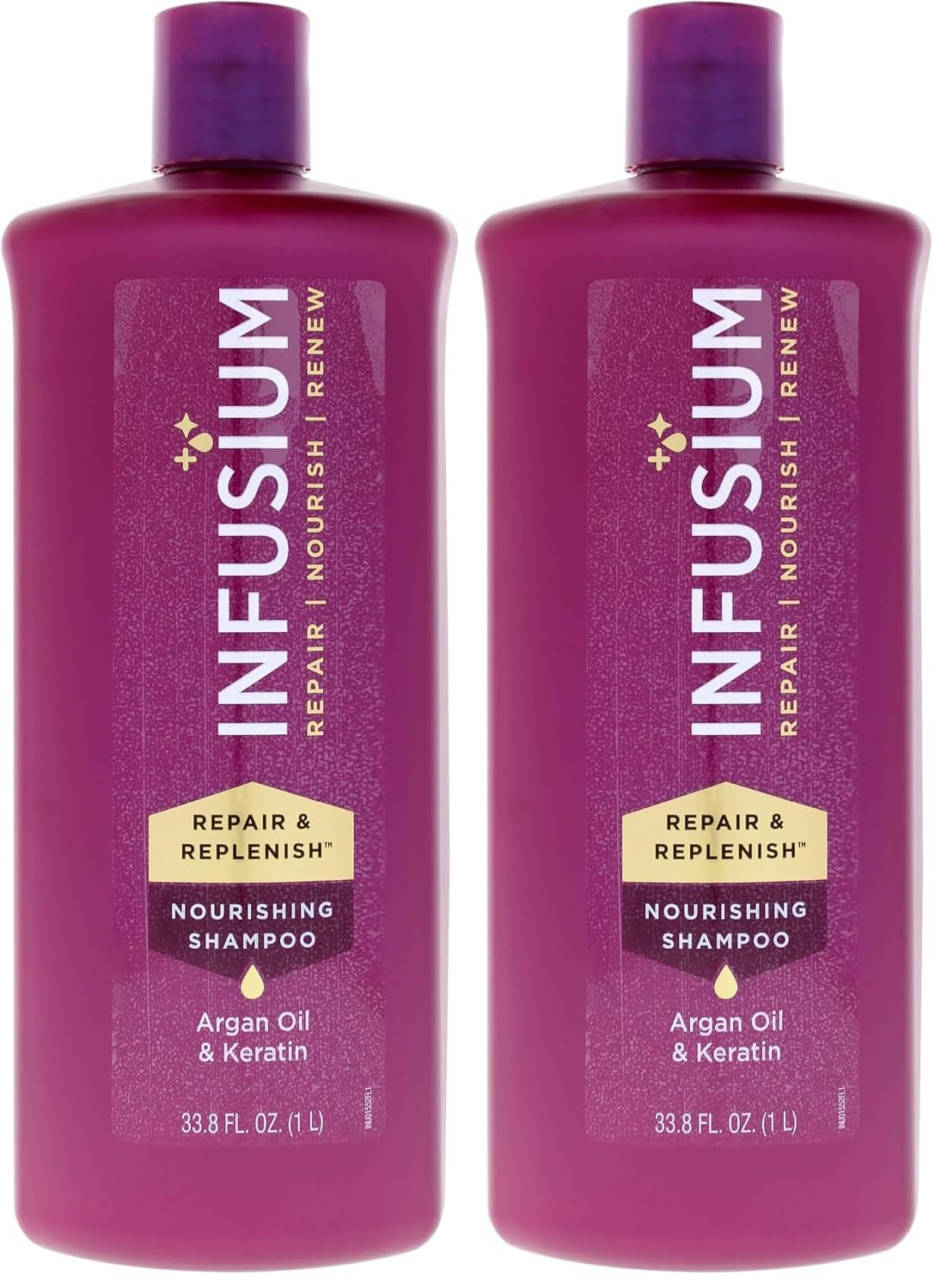 Infusium Repair and Replenish Nourishing Shampoo - Hydrating and Clarifying Shampoo for Build Up - Ceramides, Keratin, and Argan Oil - 13.5 oz