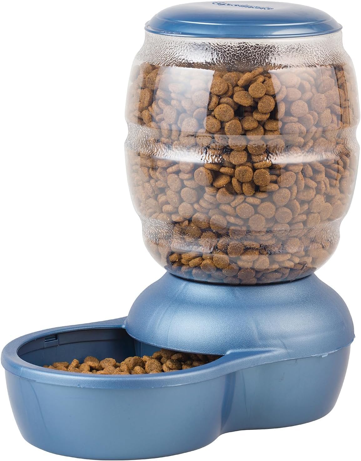 Petmate Replendish Feeder Automatic Cat and Dog Feeder, Pearl Peacock Blue, 10 LB, Made in USA
