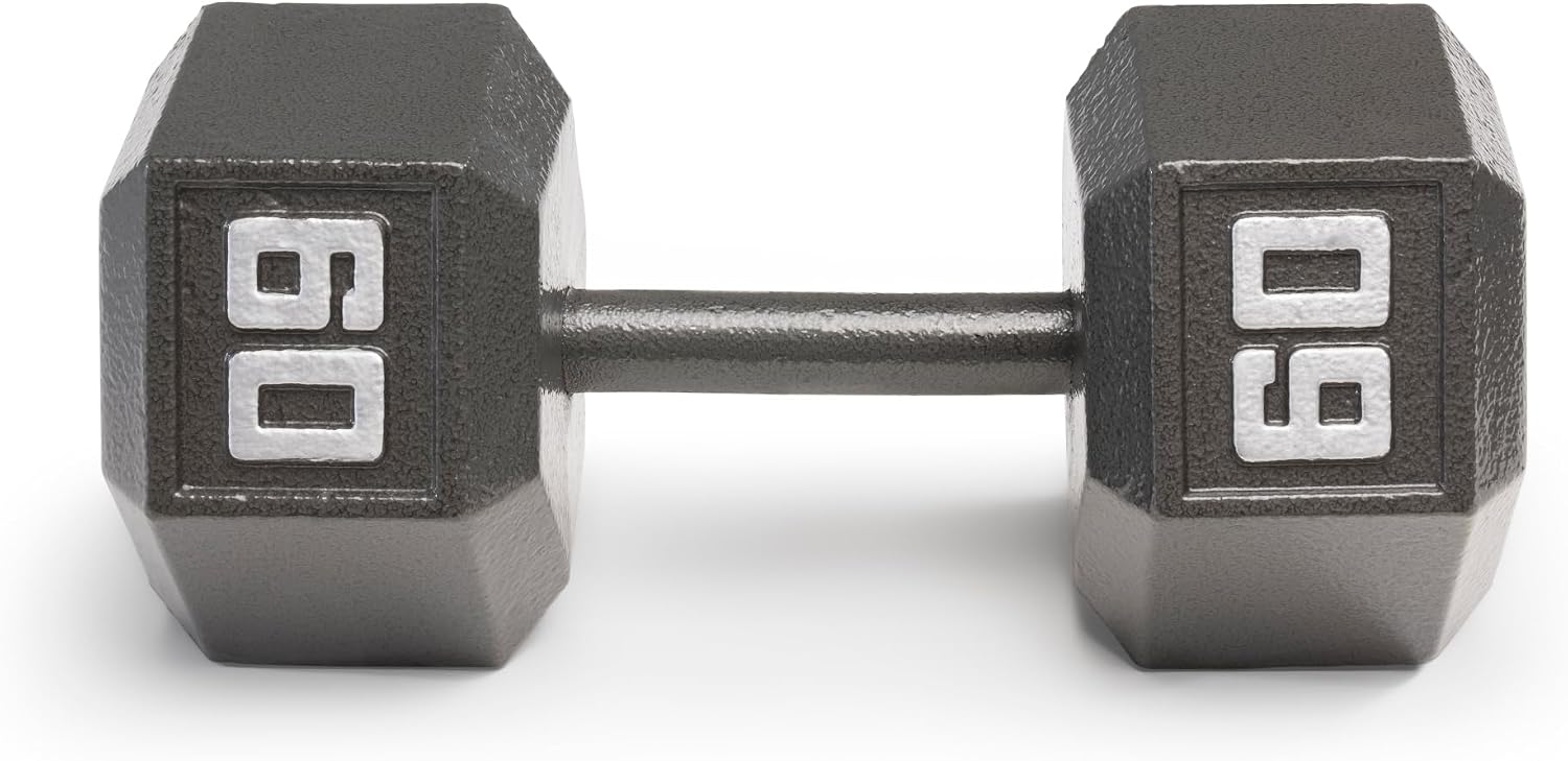 Marcy Cast Iron Hex Dumbbells Collection - Available size from 3-lb to 100-lb, SOLD INDIVIDUALLY