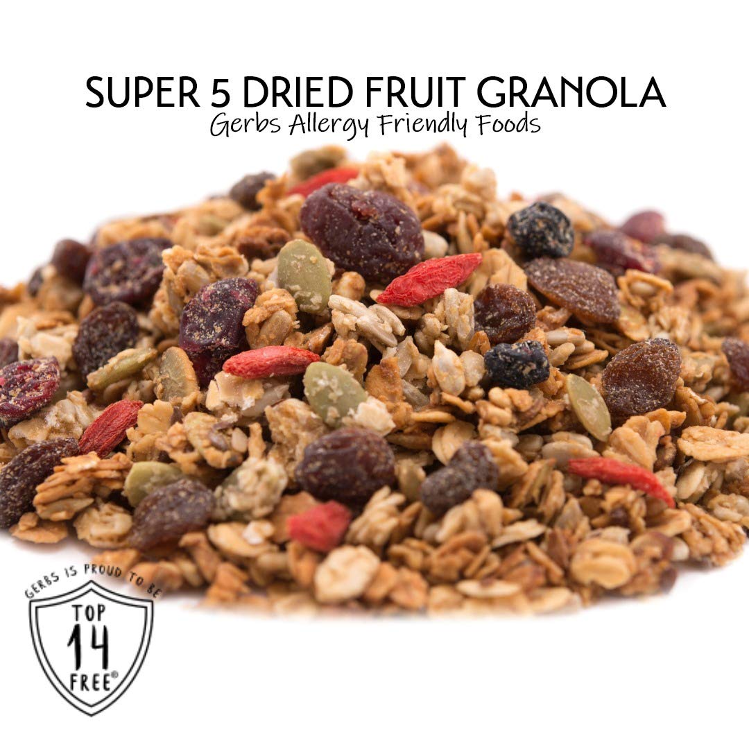 Gerbs Super 5 Seed Granola 2 lbs. | Small Batch, No Additives | Crunchy 5-Seed Blend: Pumpkin, Sunflower, Chia, Hemp & Flax | Top 14 Allergen-Free