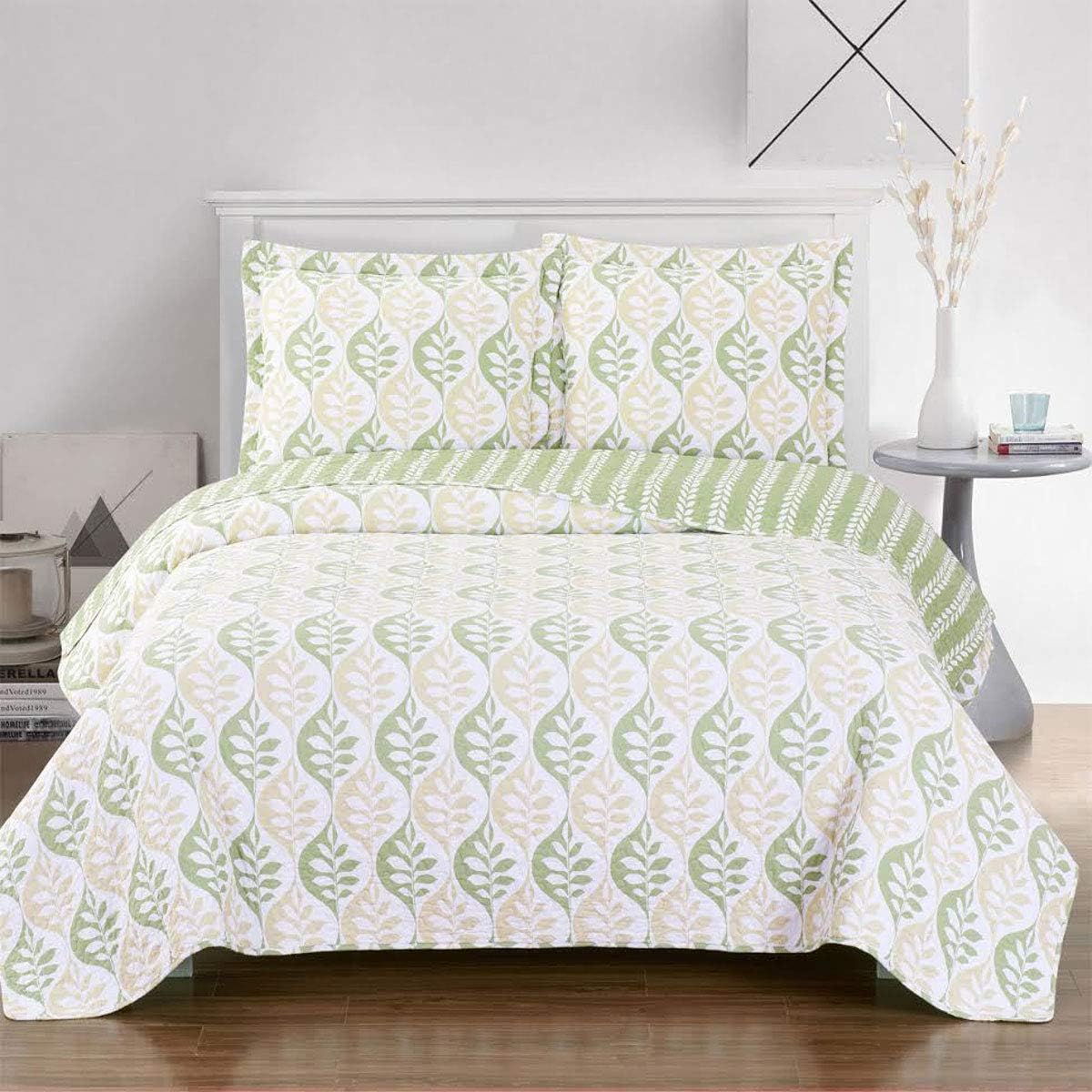 Royal Hotel Ayat Birds Oversized Coverlet Set Queen Size – Luxury Queen Quilt Bedspread, All Season Soft Filled Quilts