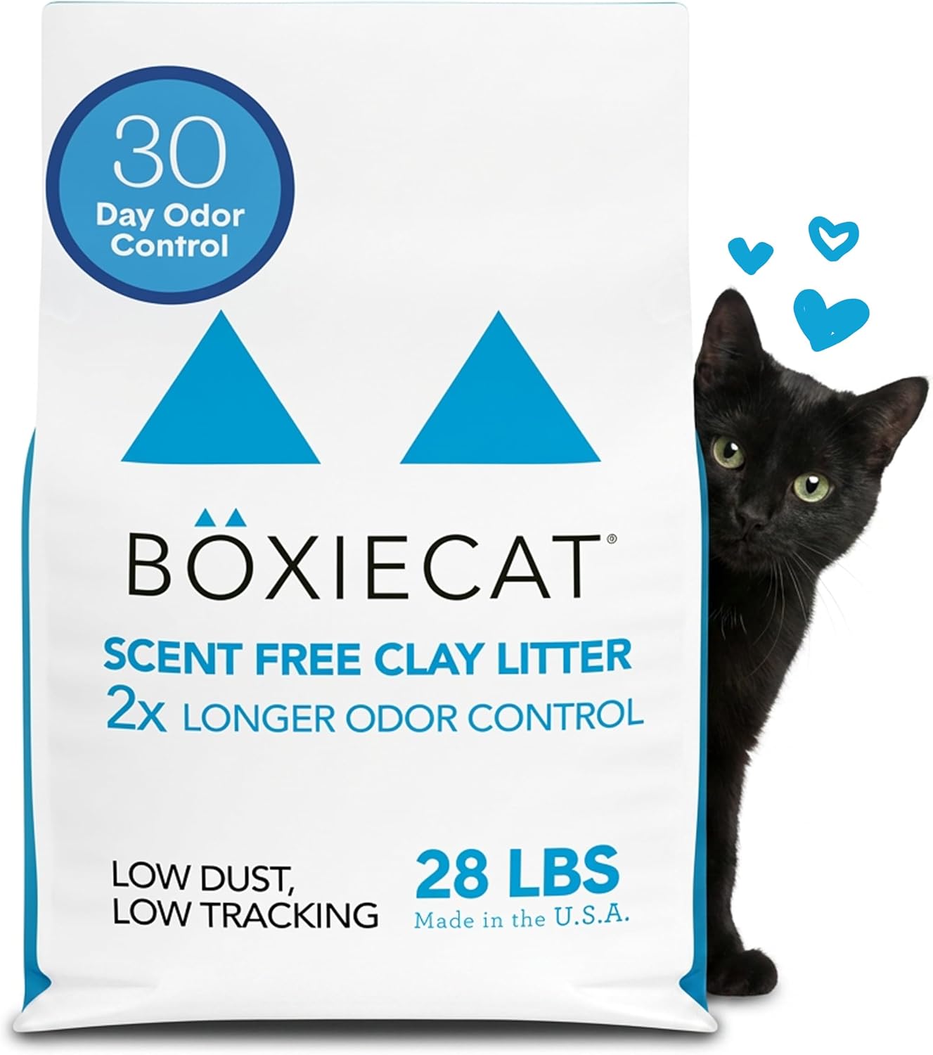 Boxie Premium Unscented Clumping Cat Litter 30+ Day Odor Control 16 lb