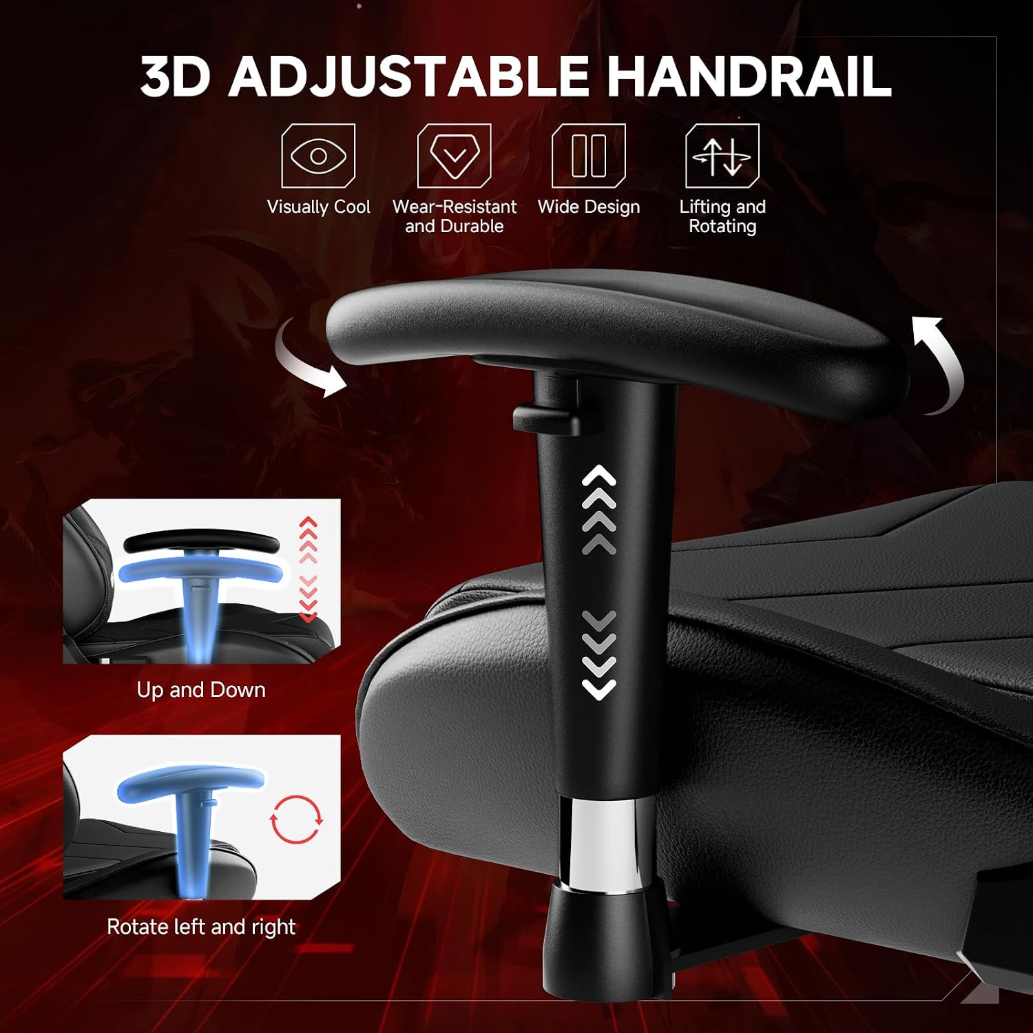 GTRACING Gaming Chair Racing Office Computer Ergonomic Video Game Chair Backrest and Seat Height Adjustable Swivel Recliner with Headrest and Lumbar