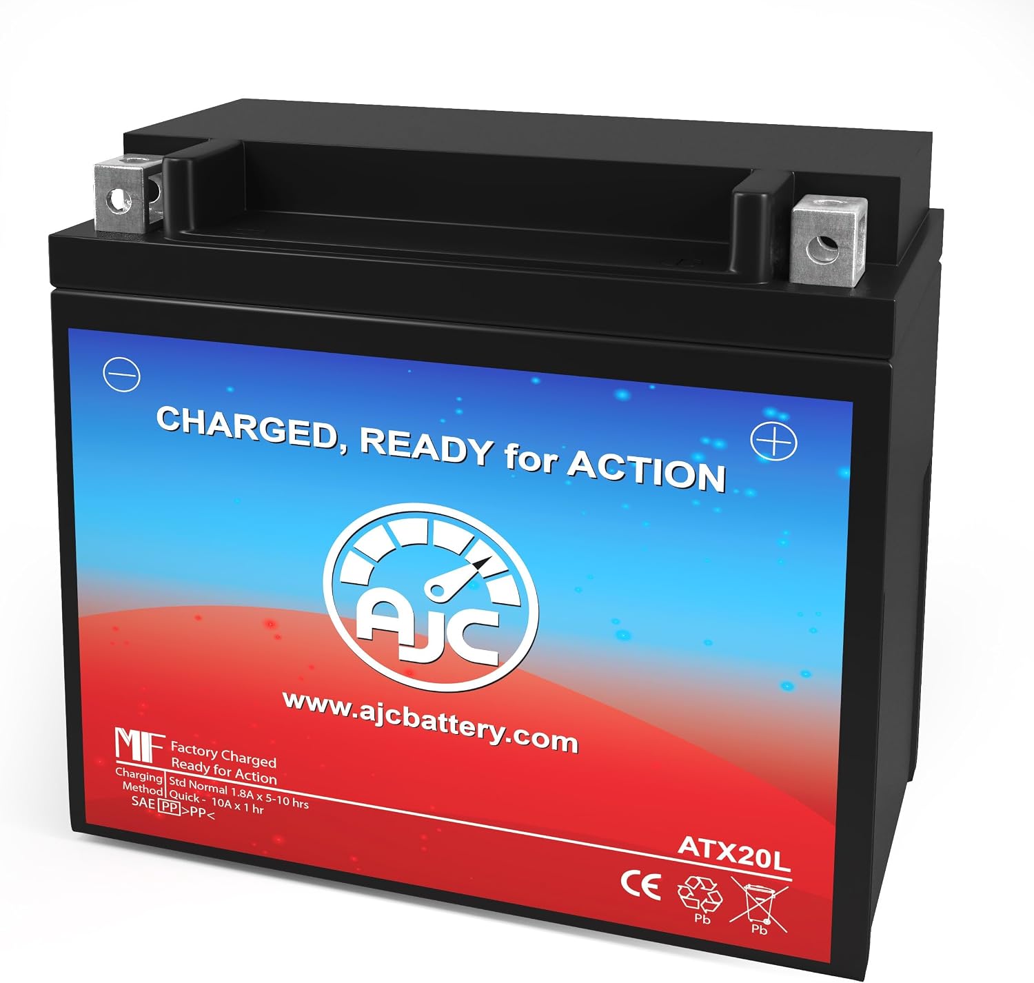 AJC Battery Compatible with Big Crank ETX20L Powersports Battery
