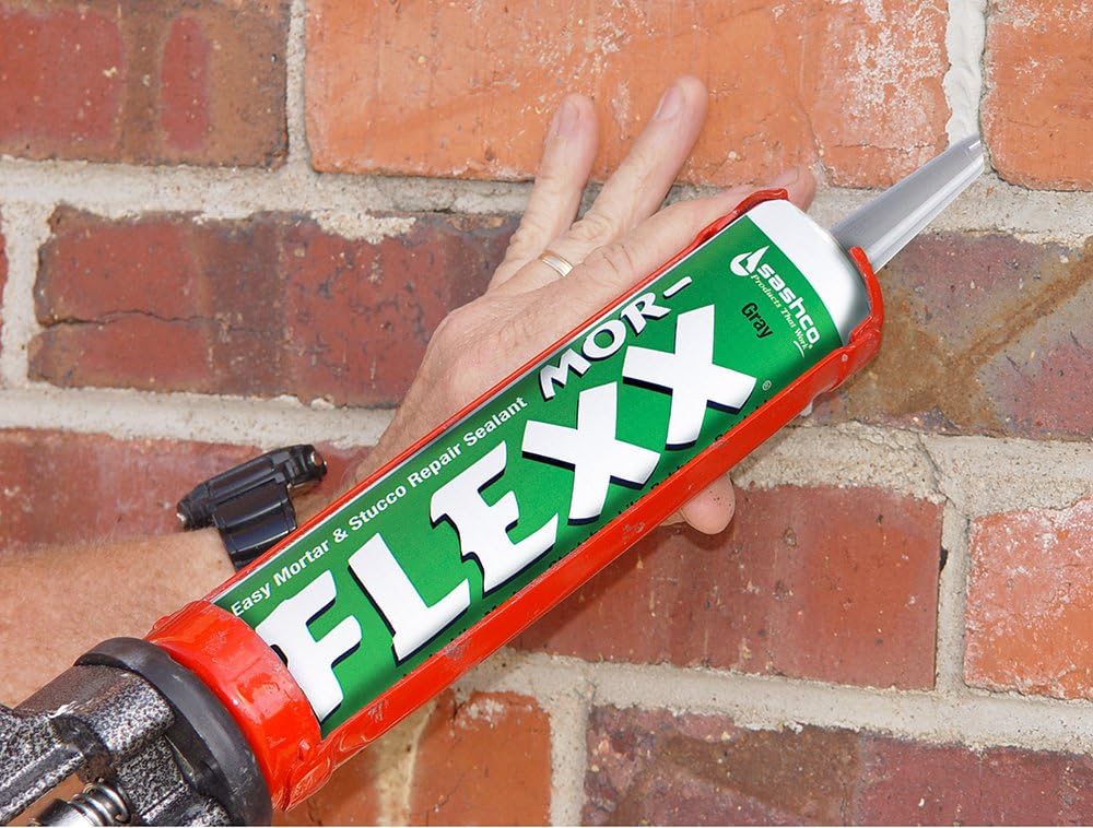 Sashco - FLX-P-GR-12 15020 Mor-Flexx Caulking for Mortar, 10.5 Ounce Cartridge, Gray (Pack of 12)