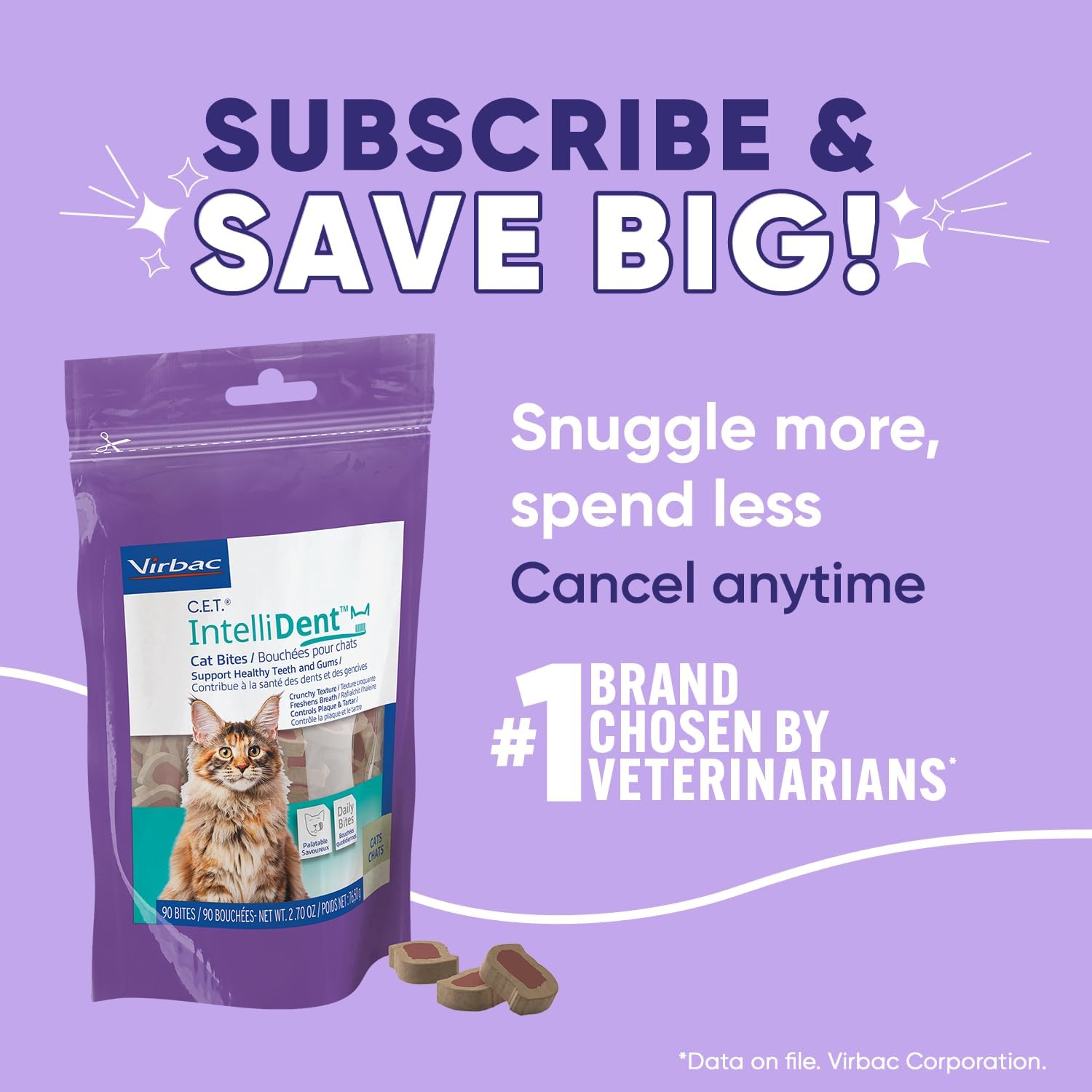 Virbac C.E.T. Intellident Cat Bites for Dental Care