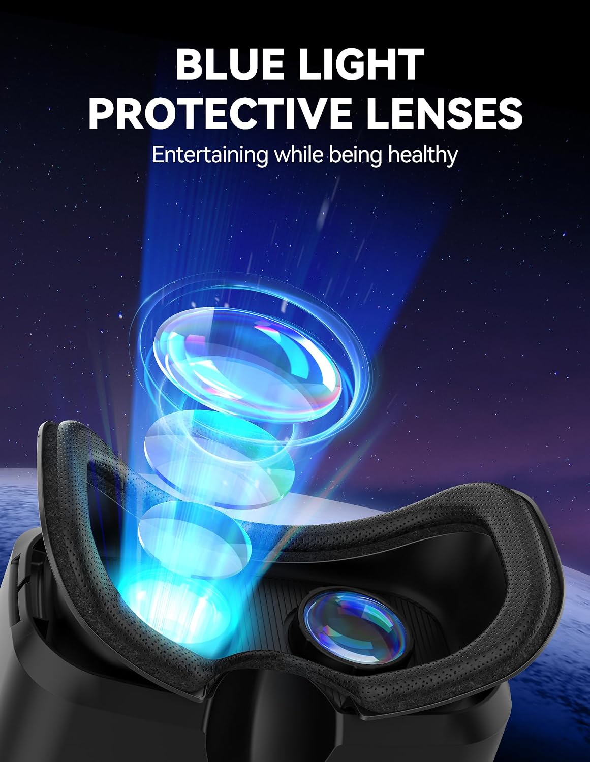 TECKNET VR Headset for Phone with Bluetooth Controller, 4.7-7.2" VR Headsets with HD 110°FOV Anti-Blue Light Lenses & Adjustable Gears, 3D VR Headset for Kids Compatible iPhone Samsung Android