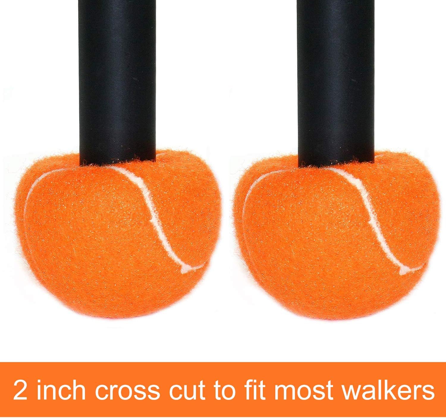 URBEST Walker Tennis Balls 4pcs Precut Heavy Duty Tennis Balls for Walkers