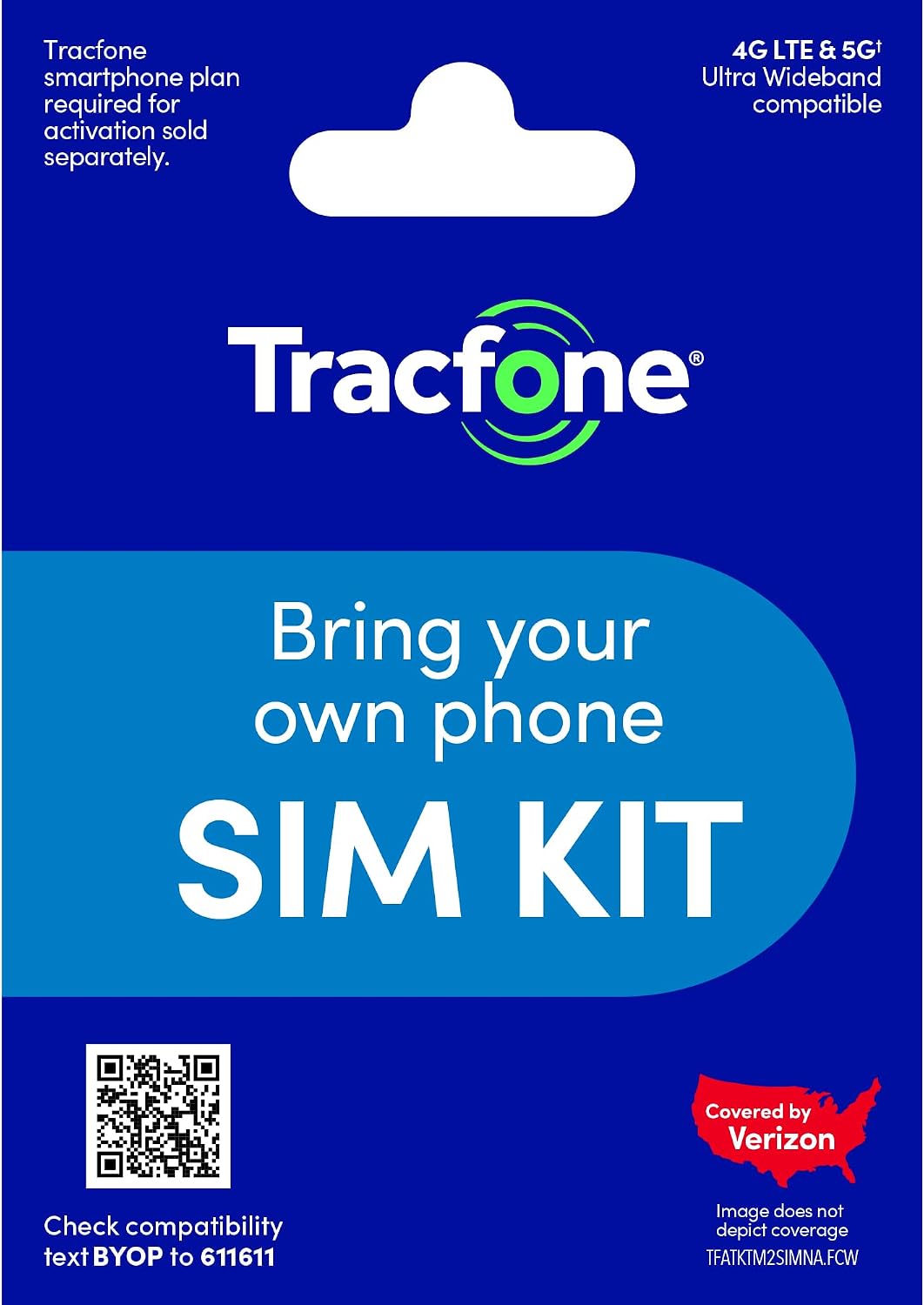 Tracfone - US Prepaid SIM Card (3 in 1) | Bring Your Own Phone Kit | Phone Plans Starting at $15/mo up to $50/mo | Nation-Wide 4G LTE/5G Coverage