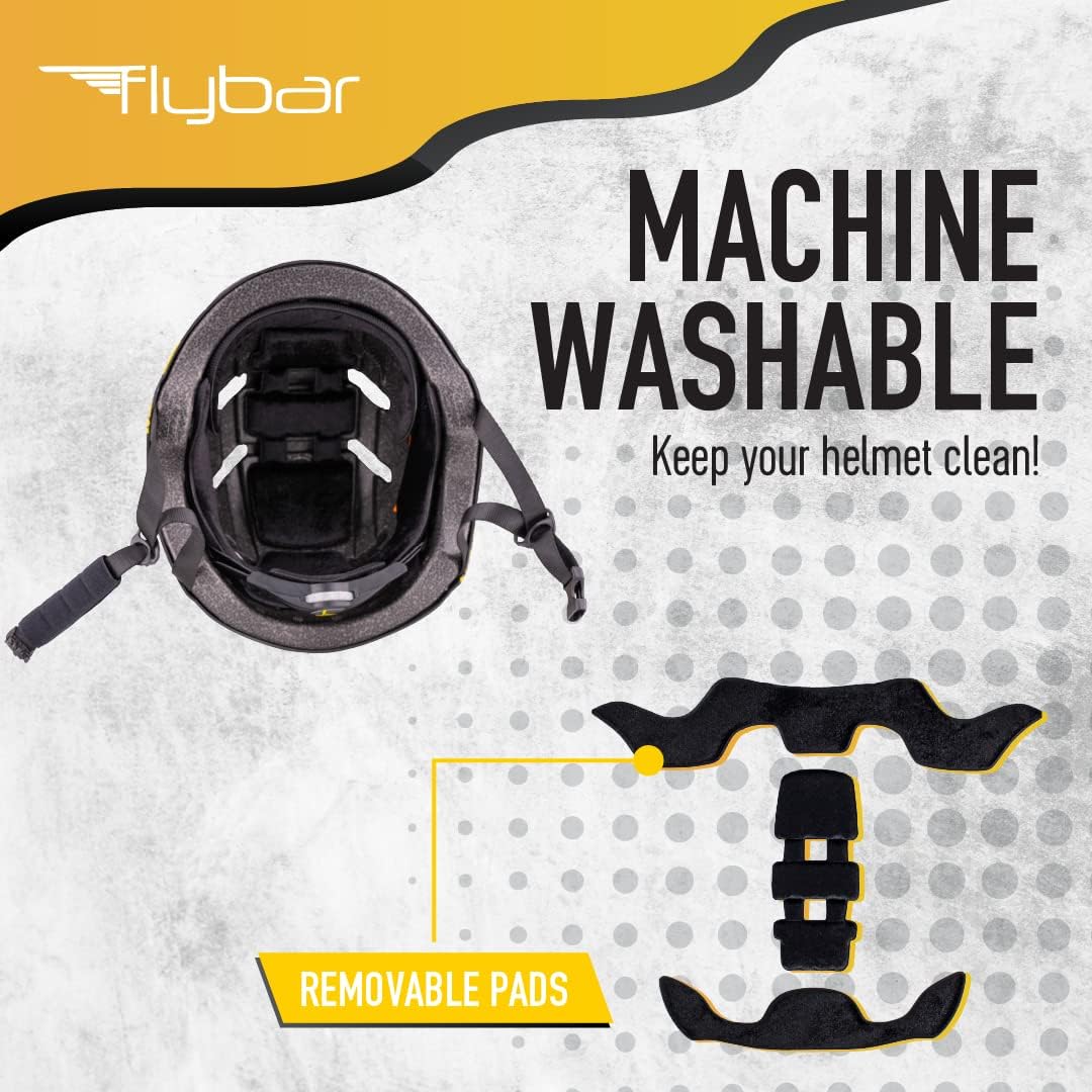 Flybar Bike Helmet- Multi Sport Dual Certified Adjustable Dial, Lightweight Skateboard Helmet, Roller Skating, Pogo, Electric Scooter, Snowboard, Boys and Girls Kids- Adults Helmets
