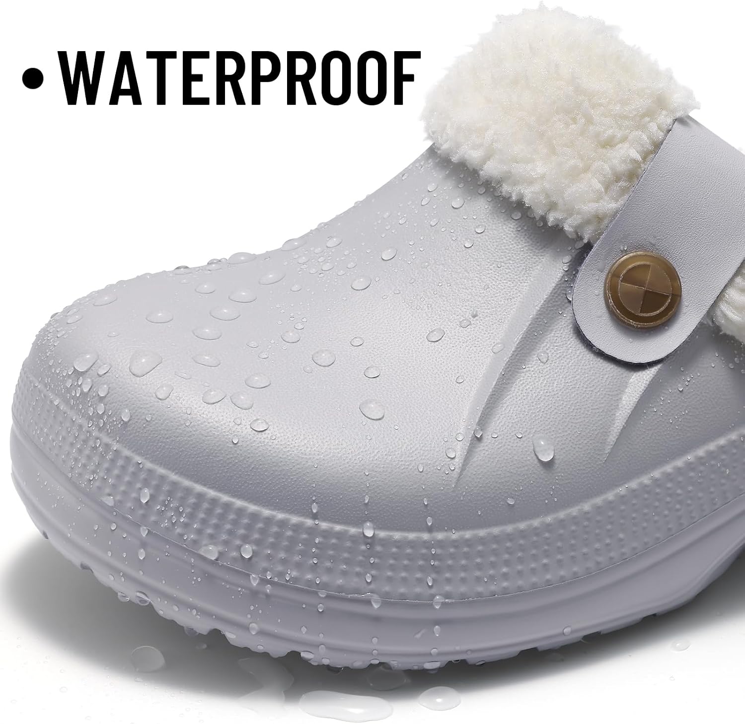 Beslip Fur Lined Clogs for Women & Men Fuzzy Slippers with Memory Foam