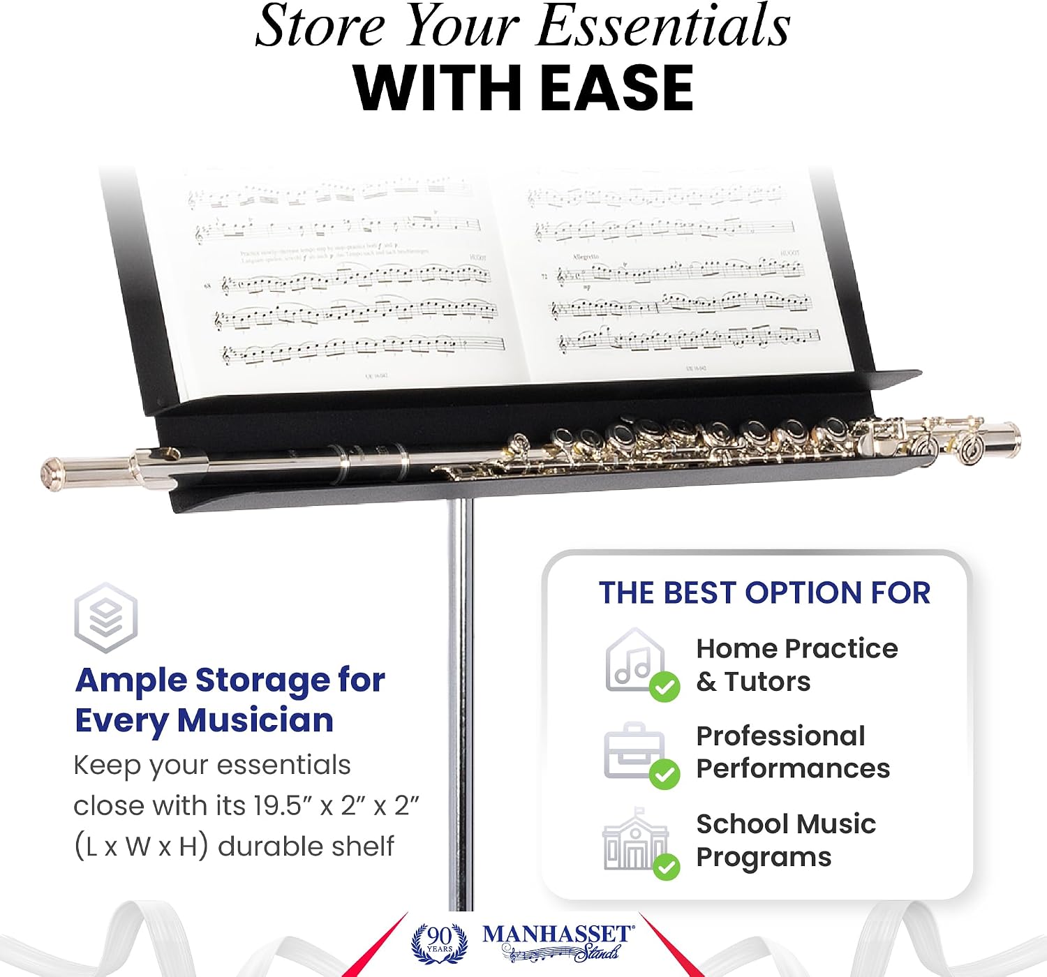 Manhasset 50 Orchestral Music Stand, 6-Pack
