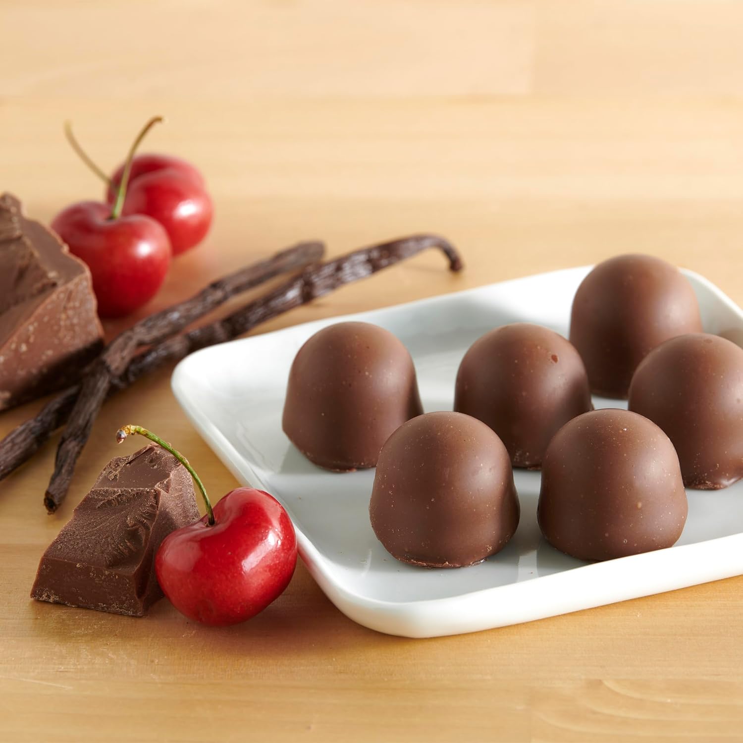Queen Anne French Vanilla Chocolate Covered Cordial Cherries | 6.6 oz | 10 Piece Gift Boxes | Whole Maraschino Cherry Creamy Filled Liquid Center | Holiday Party Chocolate Candy