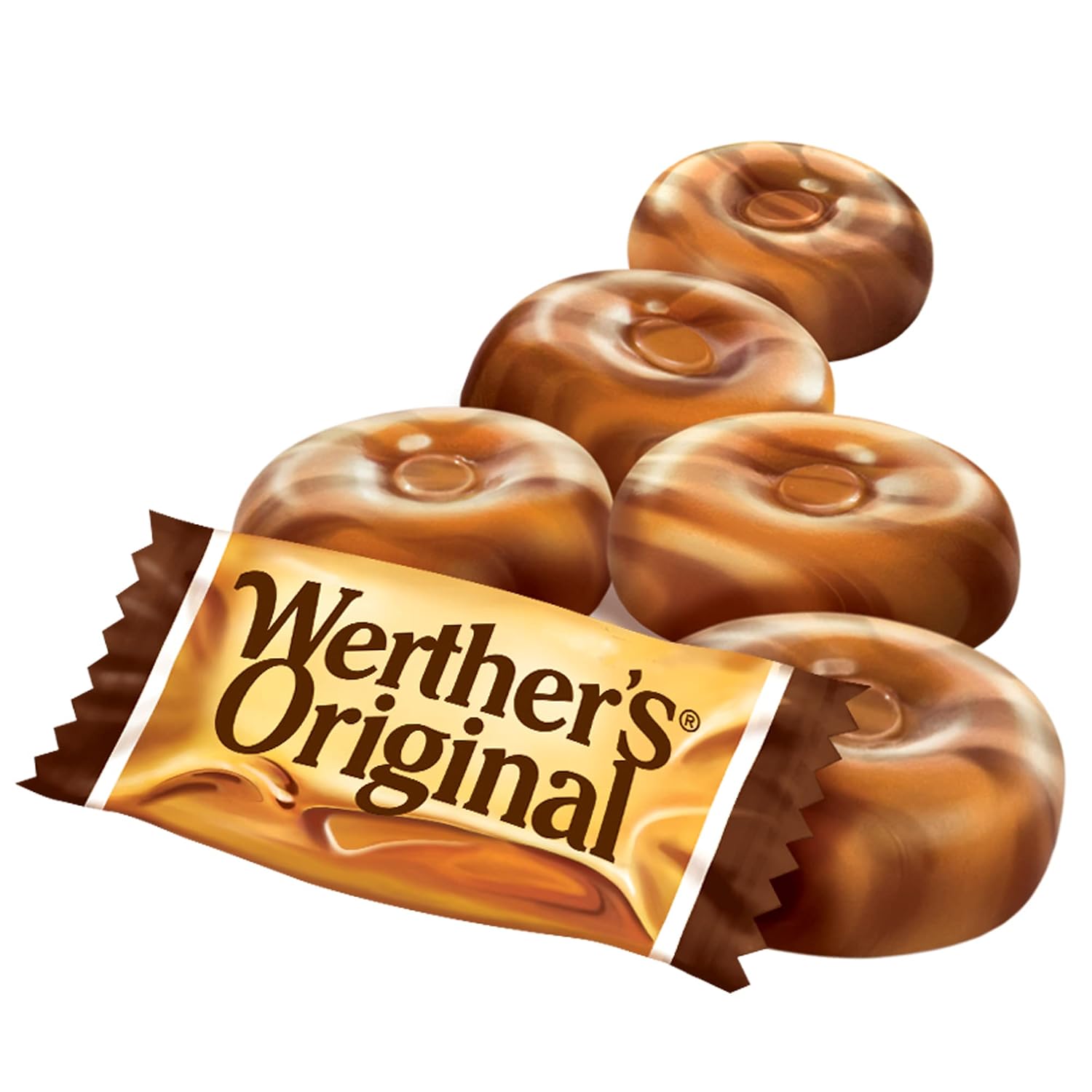 Werther's Original Caramel Coffee Hard Candy - Individually Wrapped Hard Candies for Halloween, Parties, or Snacks - 2.65 oz Bags (Pack of 3)