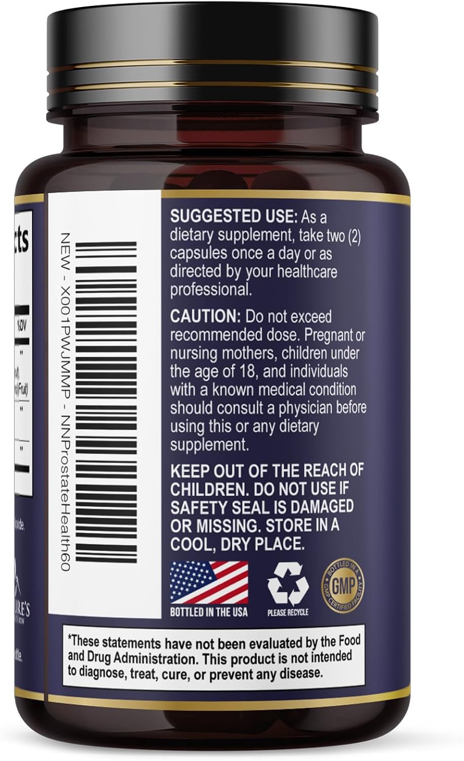Prostate Health Supplements for Men - 3X Strength with Saw Palmetto Blend Stinging Nettle Root & Pumpkin Seed Support Complex - Supports Bathroom Trips Prostate & Urinary Health - 60 Capsules