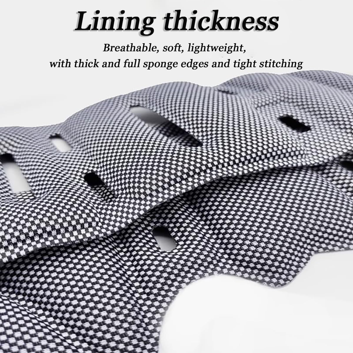Motorcycle Helmet Liner for HJC CS-R3 II 2022 2023 2024 2025, Breathable Helmet Replacement Foam Padding Kits Set, Comfort Helmet Lining Protective Cushion Mat, Washable,B Grey
