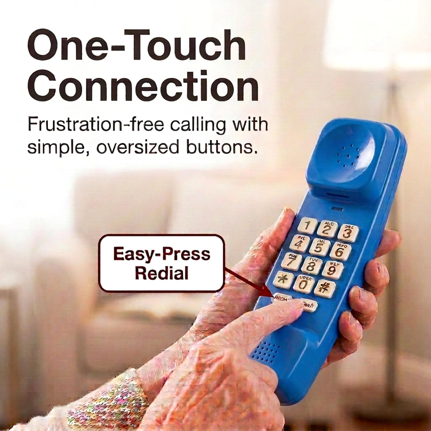 iSoHo Big Button Corded Phone for Seniors – Easy-to-Use Landline with Lighted Keypad, Ergonomic Handset & No Power Needed – Retro Home Phone for Elderly, Visually Impaired & Hard of Hearing | Telephone for seniors, visually impaired, lighted keypad, redi…