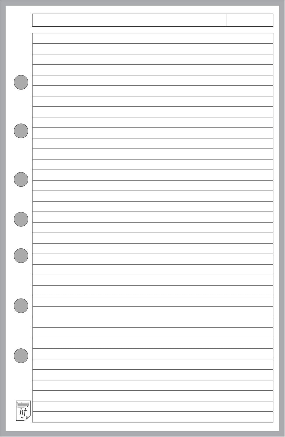 FC Classic Payment/Expense Record & Check Register, 50 Sheets, 5.5" x 8.5" | For 7-Ring FC Notebooks. Record payments, expenses, account balance. Ink-friendly heavyweight paper.
