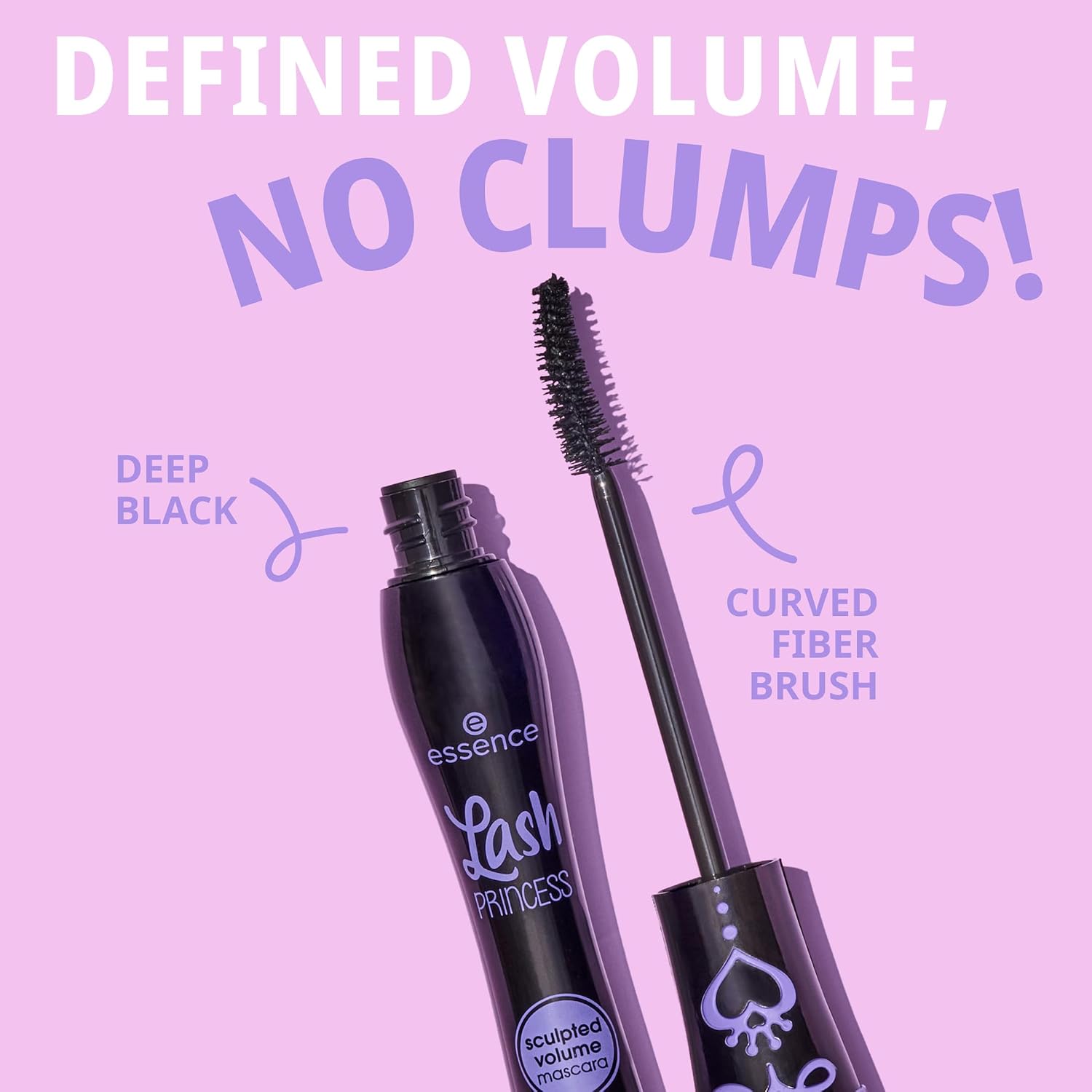 essence Lash Princess Sculpted Volume Mascara, Black (Pack of 1) | Sculpts & Defines Lashes, Volumizing, Long-Lasting, No Flaking or Smudging