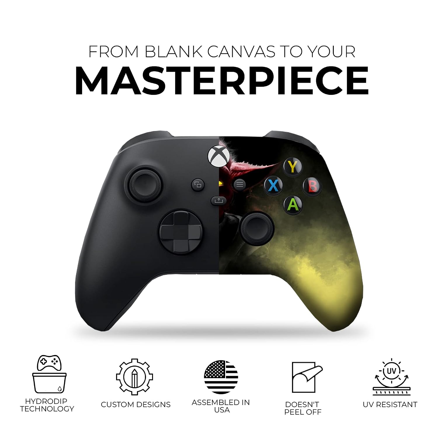 DreamController Green Weed Grass Custom X-box Controller Wireless compatible with X-box One/Series X/S Proudly Customized in USA with Permanent