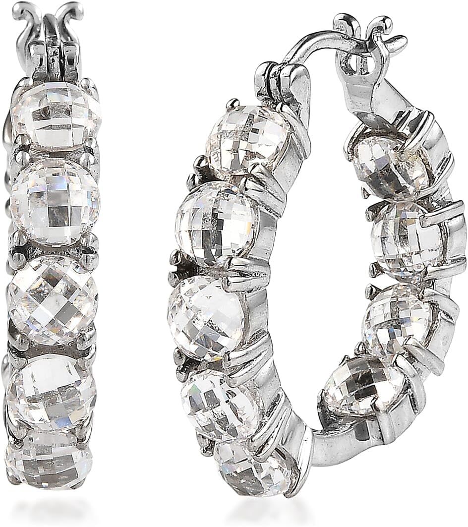 Cubic Zirconia Earrings in Stainless Steel