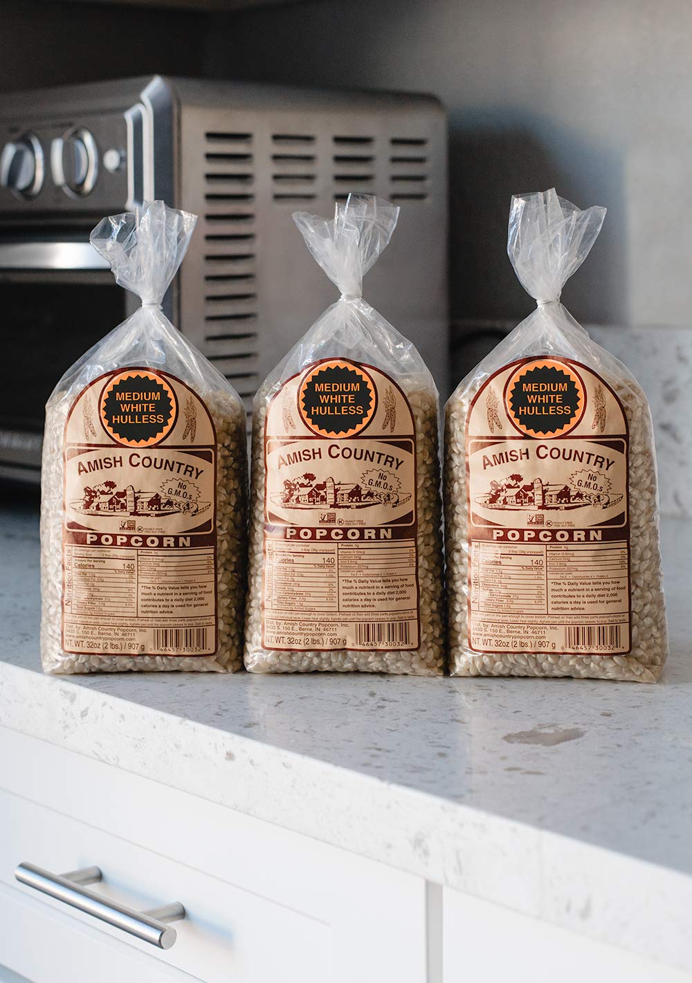 Amish Country Popcorn | 6 lb Bag | Medium White Popcorn Kernels | Old Fashioned, Non-GMO and Gluten Free (Medium White - 6 lb Bag)