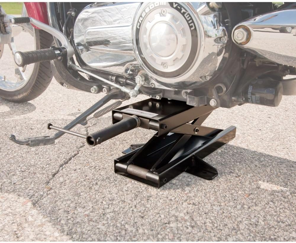 Black Widow Steel Motorcycle Jack, 1,100 lb, Dirt Bike Lift