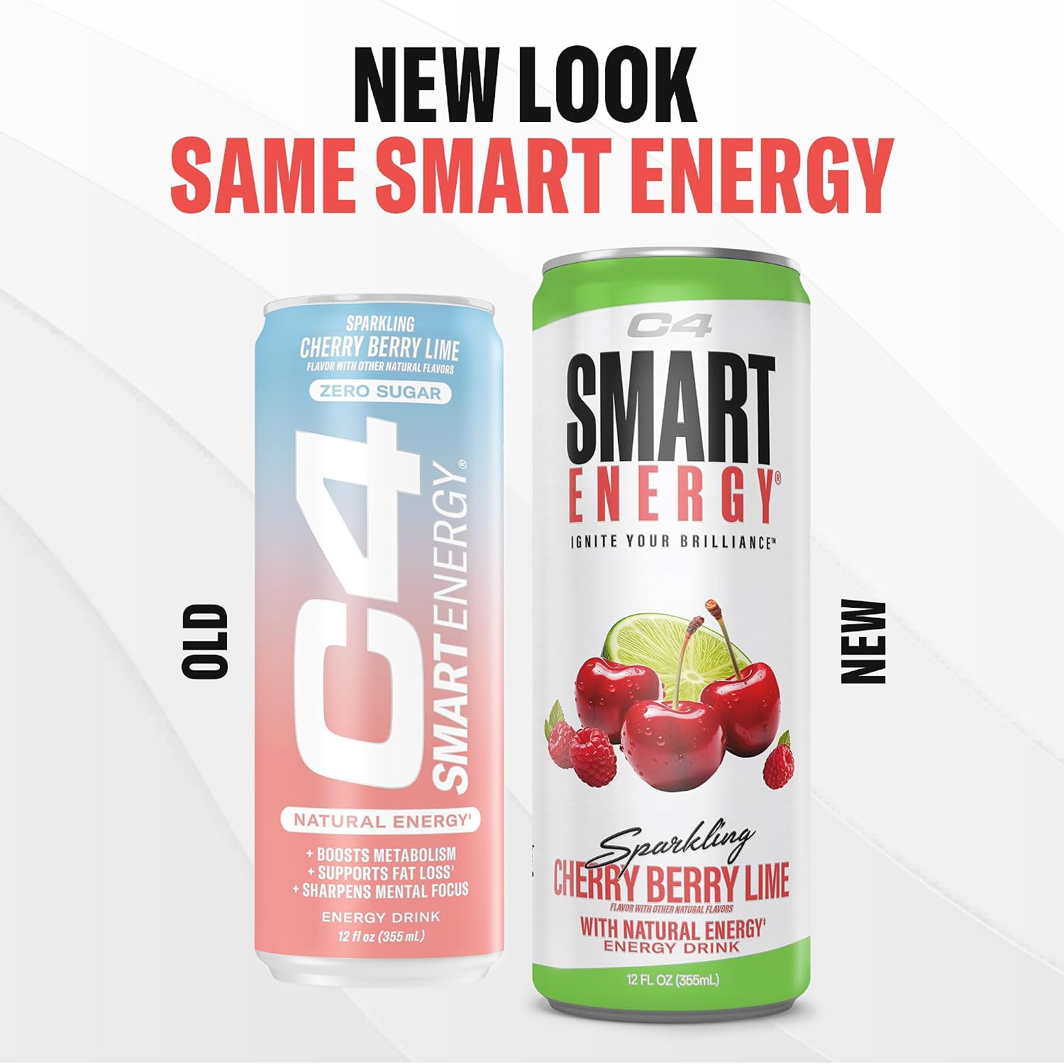 C4 Smart Energy Drink, 200mg Caffeine, 12 Fl Oz 12pk