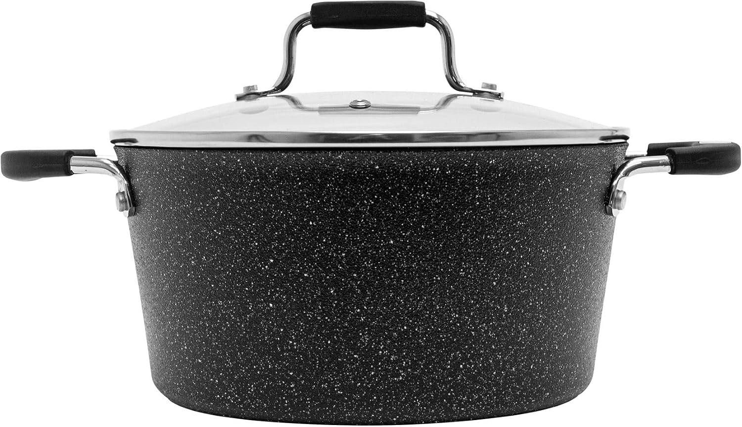 Starfrit The Rock 8PC Non-Stick Cookware Set, Black | Durable Forged Aluminum, Oven Safe, PFOA Free, Easy to Clean