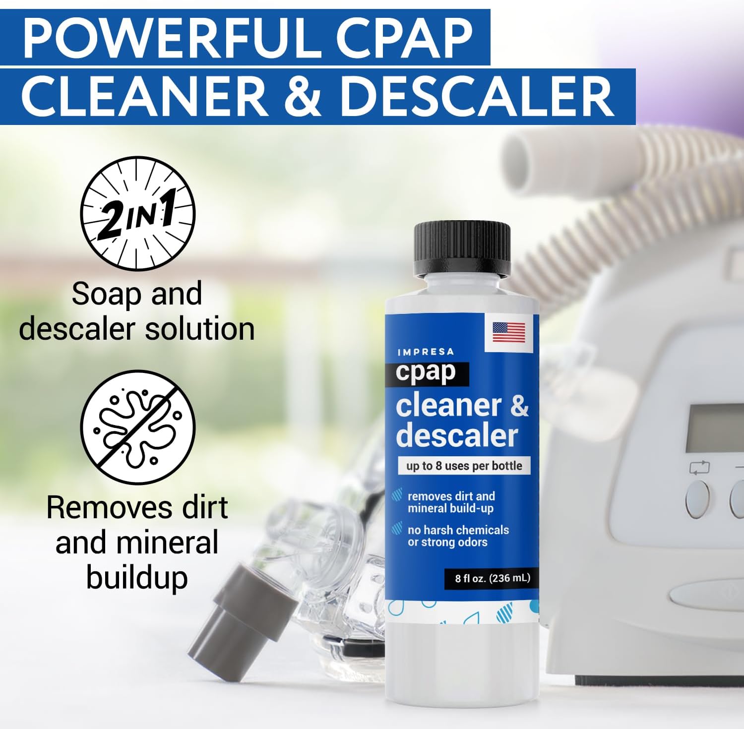 IMPRESA CPAP Cleaning Solution - 2-Pack