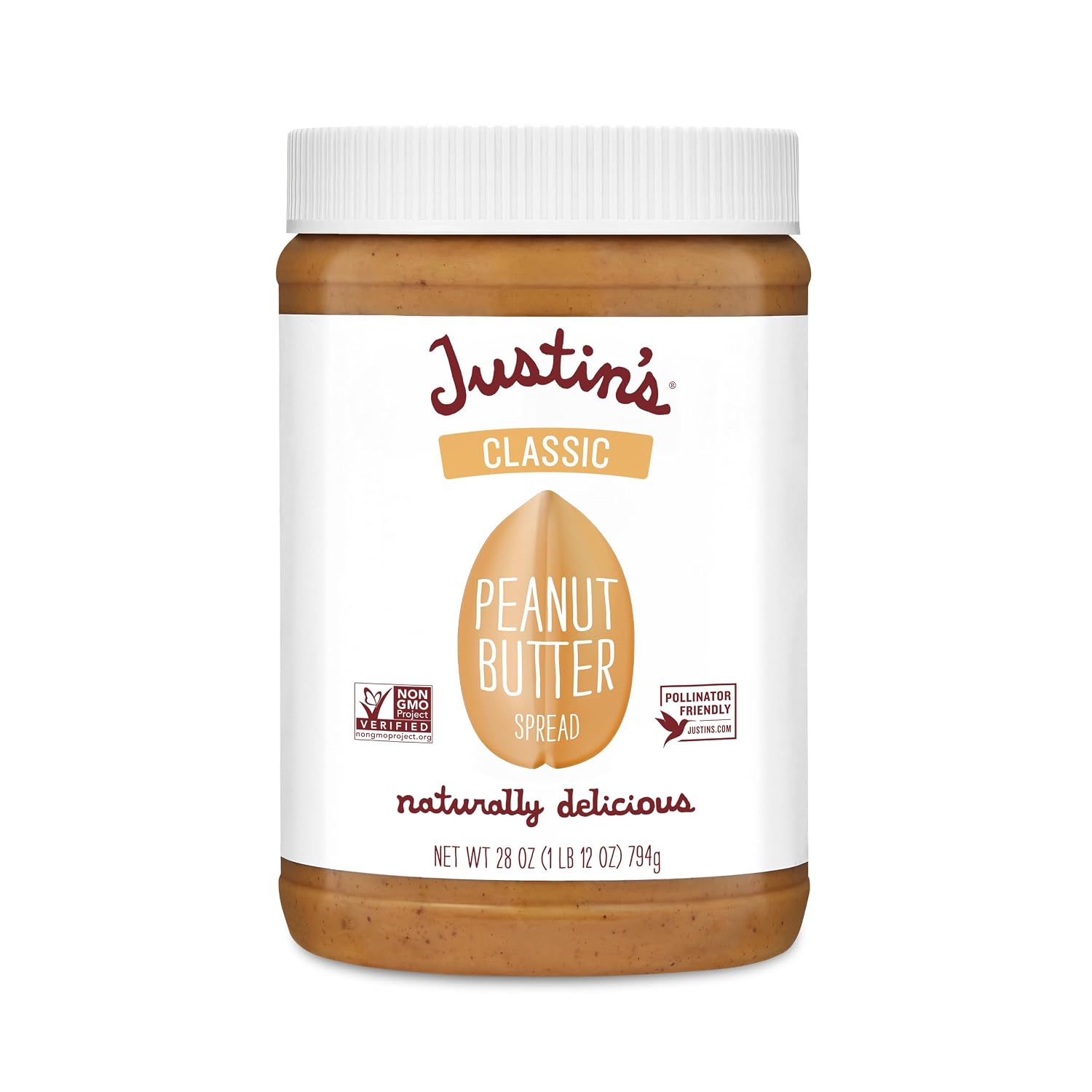 Justins, Peanut Butter Blend Honey Jar, 16 Ounce