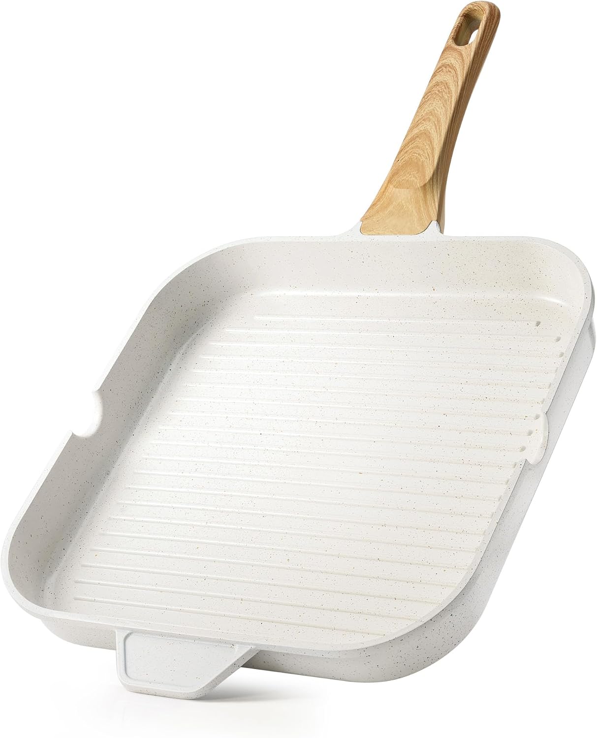 SENSARTE Nonstick Griddle Grill Pan, Pro-Grid Reversible Grill & Griddle Pan, Two Burner Cast Aluminum