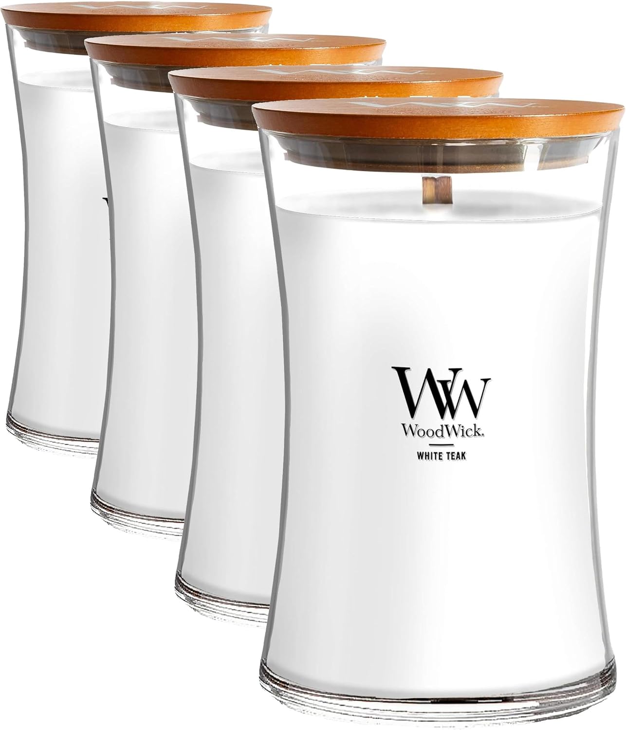 WoodWick Fireside Holiday Candle Gifts for Women and Men, 9.7 oz Medium Hourglass Candle with Crackling Wick