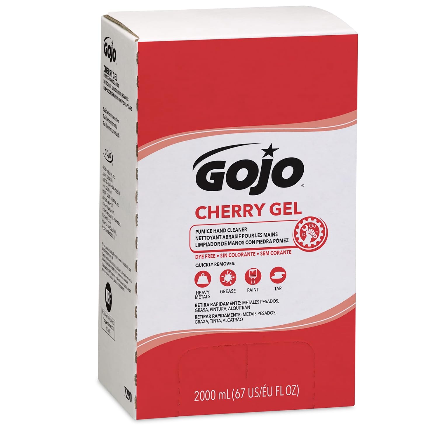 Gojo Cherry Gel Pumice Hand Cleaner, Pump Bottle, 1ct x 1 Gal - 2358-02