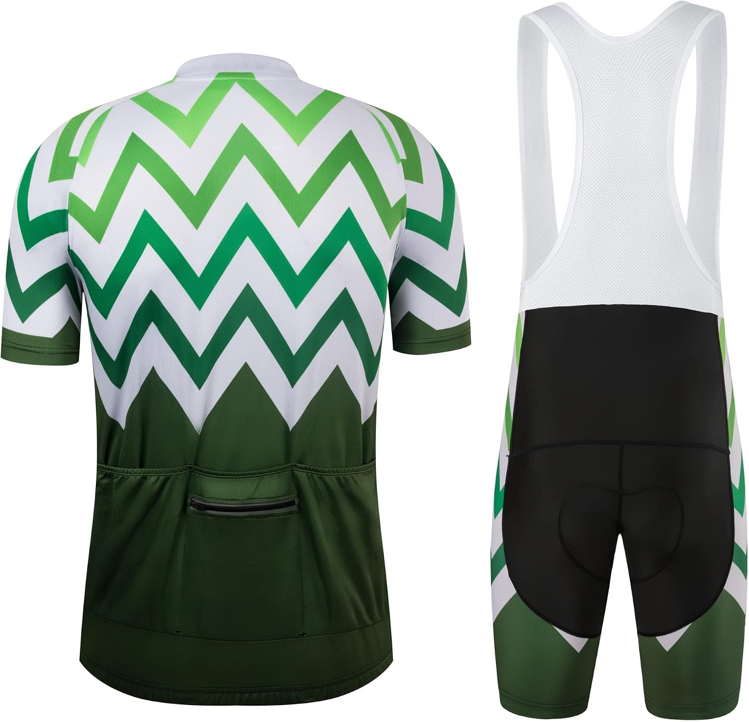 Coconut Ropamo CR Men's Cycling Jersey Set Road Bike Jersey Zipper Pocket Short Sleeves Cycling Kits Bib Shorts 3D Padded