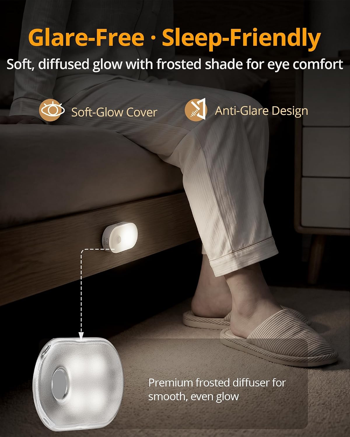 Lyridz Rechargeable Battery Night Light with Motion Sensor, 4-Pack