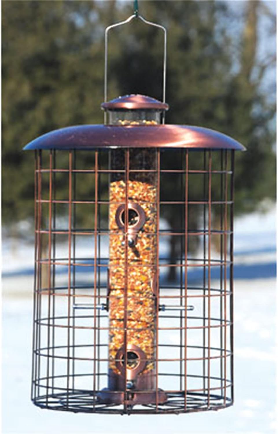 Woodlink WLCOPCAGE6S Coppertop Cages 6-Port Seed Feeder