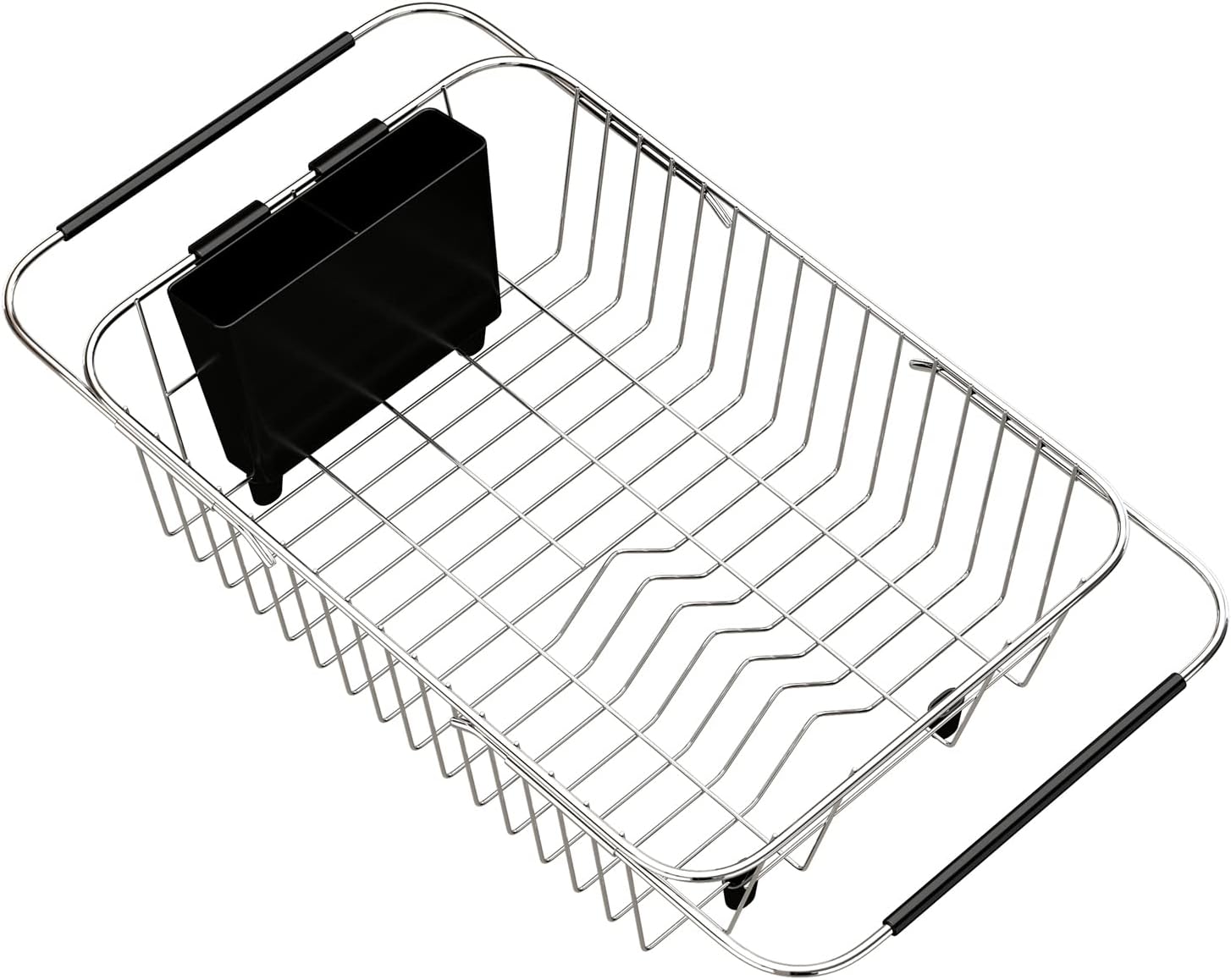 TESOT Adjustable Over Sink Dish Rack Stainless Steel Dish Drying Rack On Counter or in Sink, Rustproof