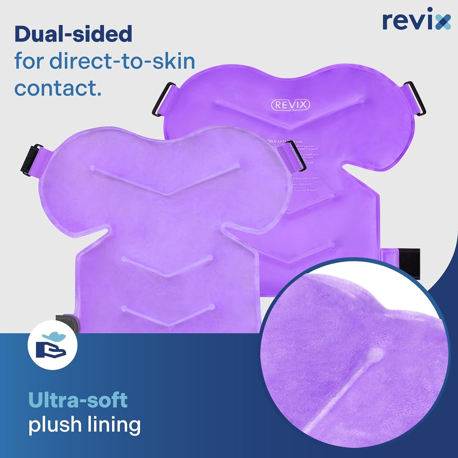 REVIX Shoulder Ice Pack Wrap for Rotator Cuff, Reusable Gel Cold Pack
