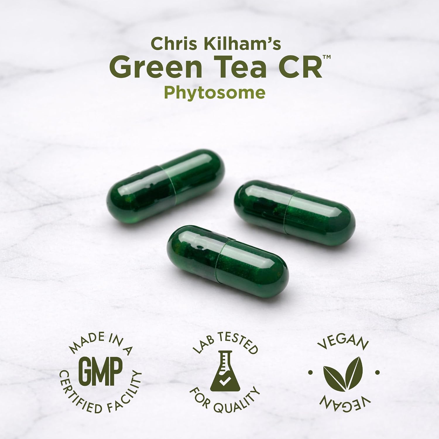 Purity Products Green Tea CR w/Phytosome Technology for Boosted Bioavailability from Chris Kilham 60 Capsules